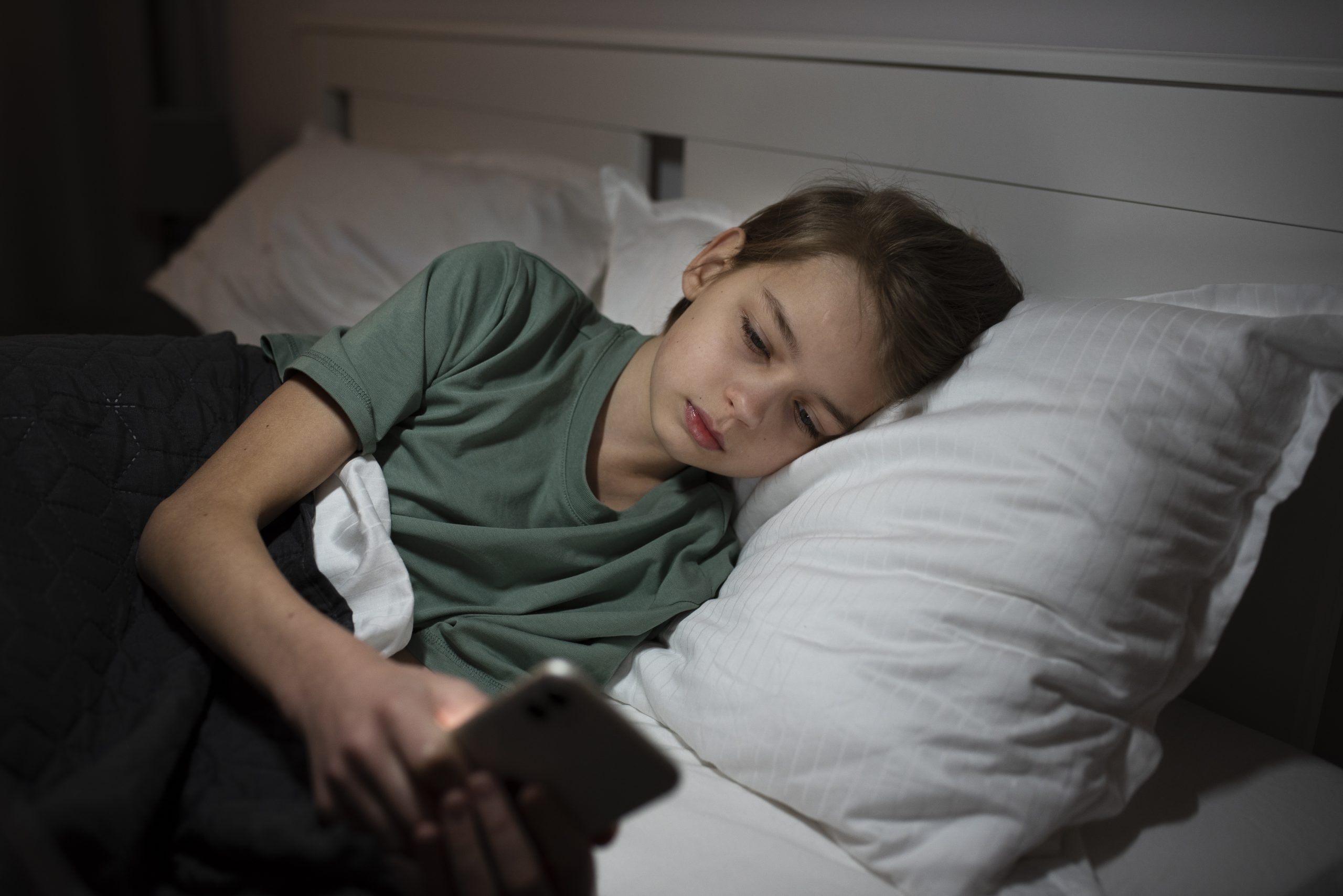 young adult sleeping late