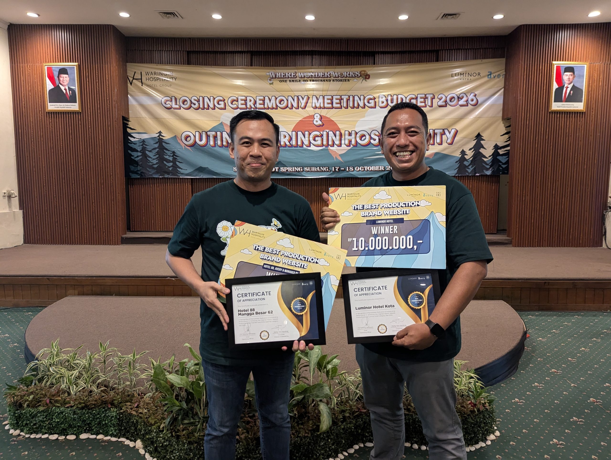 Waringin Hospitality Hotel Group Apresiasi Upaya Unit Hotel Dalam Meningkatkan Direct Booking