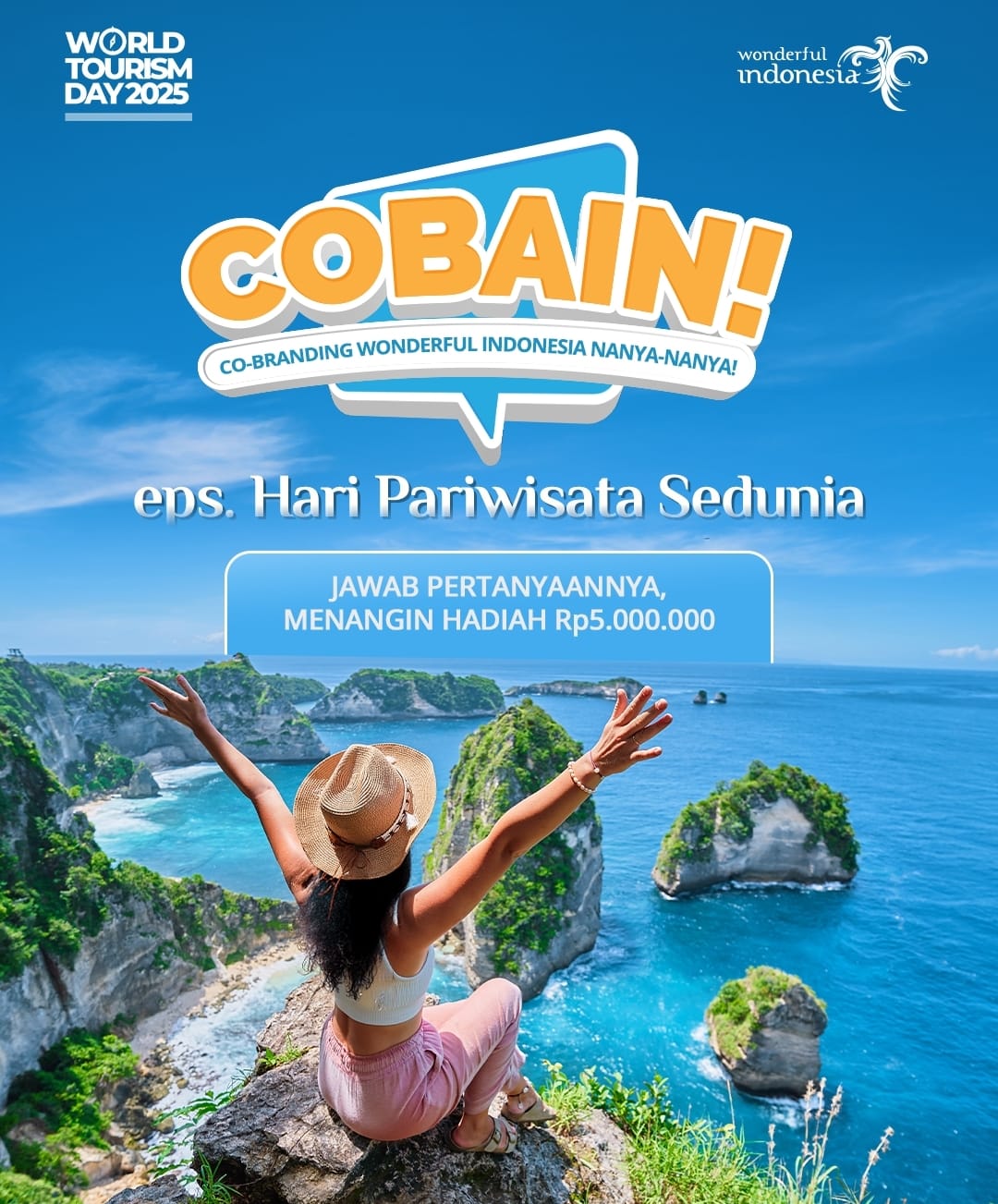 Sambut Hari Pariwisata Sedunia, Kemenpar dan Co-Branding Wonderful Indonesia Hadirkan Kuis Menarik